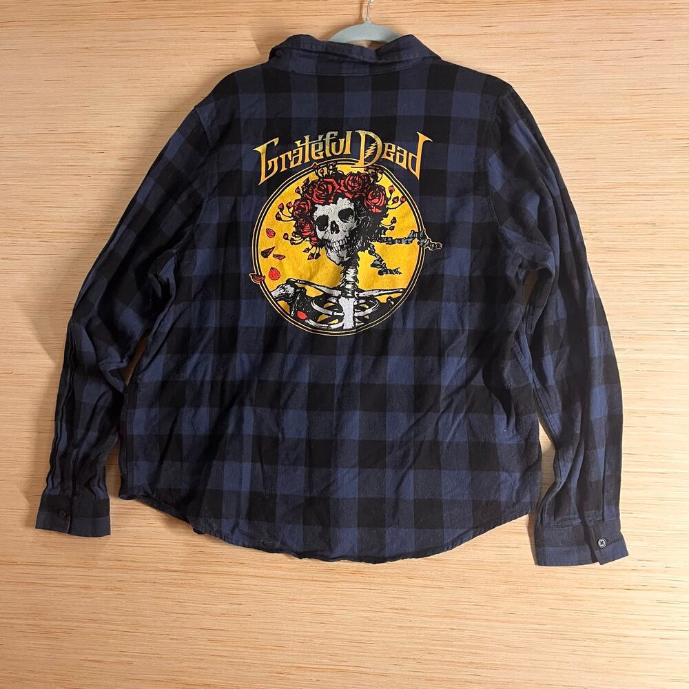 Grateful Dead Bertha Plaid Flannel Shirt Large